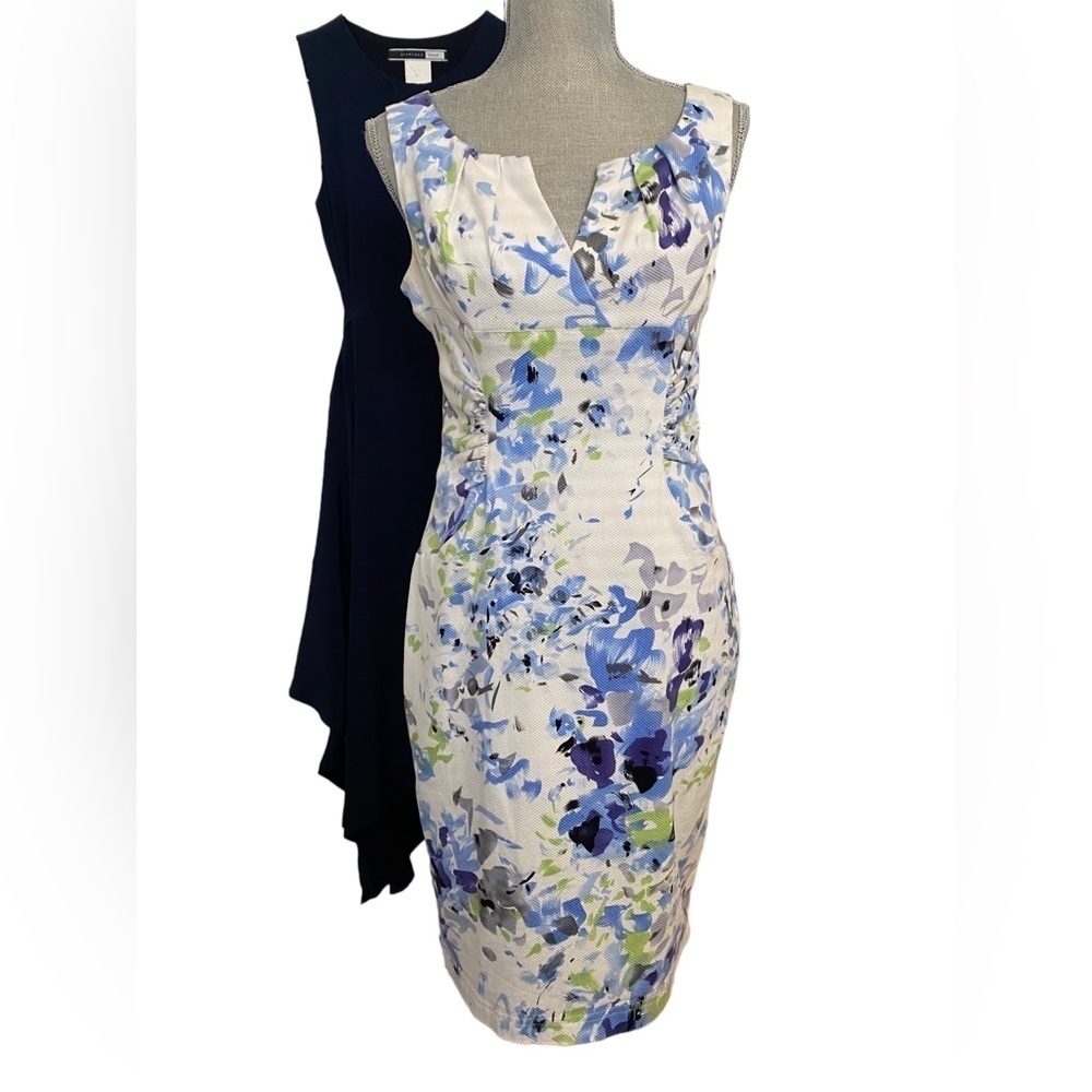 ADRIANNA PAPELL sheath Dress l Sleeveless Floral MIDI Dress 0806